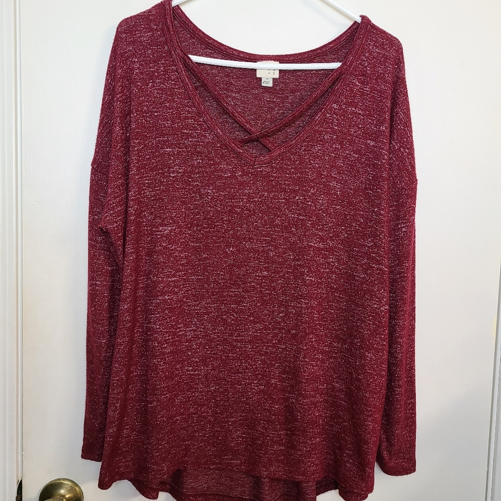 A New Day Top Knit Sweater Cozy Comfy